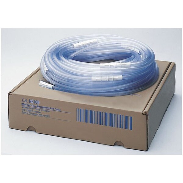 Medi-Vac Suction Connector Tubing 6 Foot L 0.25 In. I.D. Maxi-Grip and Male, Male Connector Clear, 45PK N66A - main